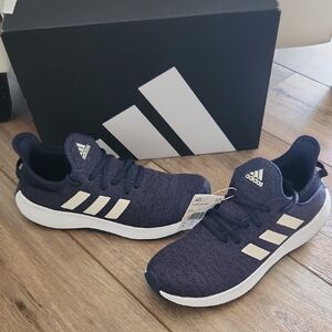 Adidas Cloudfoam Pure SP Navy and White Athletic Shoes Women Size 8